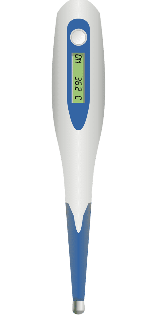 A digital thermometer