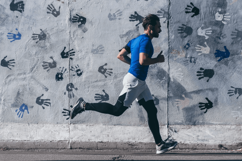 A man running